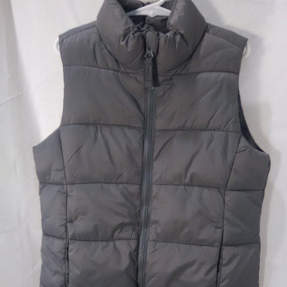 Old Navy Jacket & Coat Kids Quilted Puffer Vest Color Gray Size 6/7